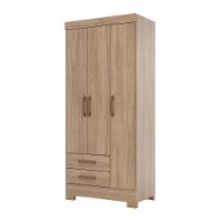 Guarda-Roupa Solteiro 3 Portas 2 Gavetas Be16 Briz Jequitibá Brilho - 2