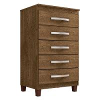 Kit Guarda Roupa Casal Modena 6 Portas 2 Gavetas Com Cômoda 5 Gavetas Cannes Malbec Incorplac - 2