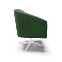 Kit 02 Poltronas Giratória Stella Suede Base Cromada Verde - 7