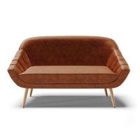 Kit 01 Namoradeira E 01 Poltrona Corano Natural Nozes - 2