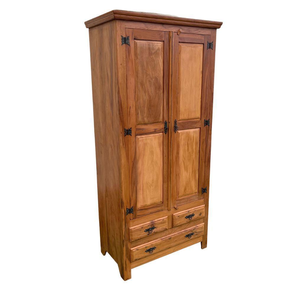 Guarda Roupa 2 Portas Em Madeira De Demolição Sudeste Rústico - 3