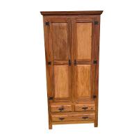 Guarda Roupa 2 Portas Em Madeira De Demolição Sudeste Rústico - 1