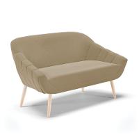 Kit 01 Namoradeira E 01 Poltrona Suede Natural Marrom Rato - 2