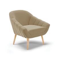 Kit 01 Namoradeira E 01 Poltrona Suede Natural Marrom Rato - 7