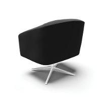 Poltrona Giratória Stella Veludo Base Cromada - D'rossi Cor Preto - 5