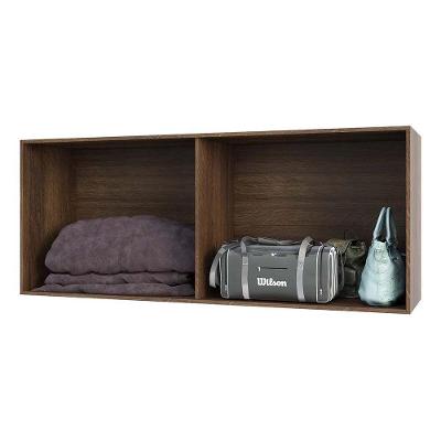 Maleiro Closet Prime Nogueira Sem Porta 1,65 Cm Ponte Queen Luciane Móveis