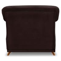 Kit 2 Poltronas Para Sala De Estar Marrom Café Pés Castanho - 5