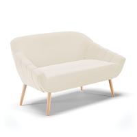 Kit 01 Namoradeira E 02 Poltronas Veludo Natural Bege - 7