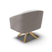 Kit 02 Poltronas Giratória Stella Veludo Cinza - 5