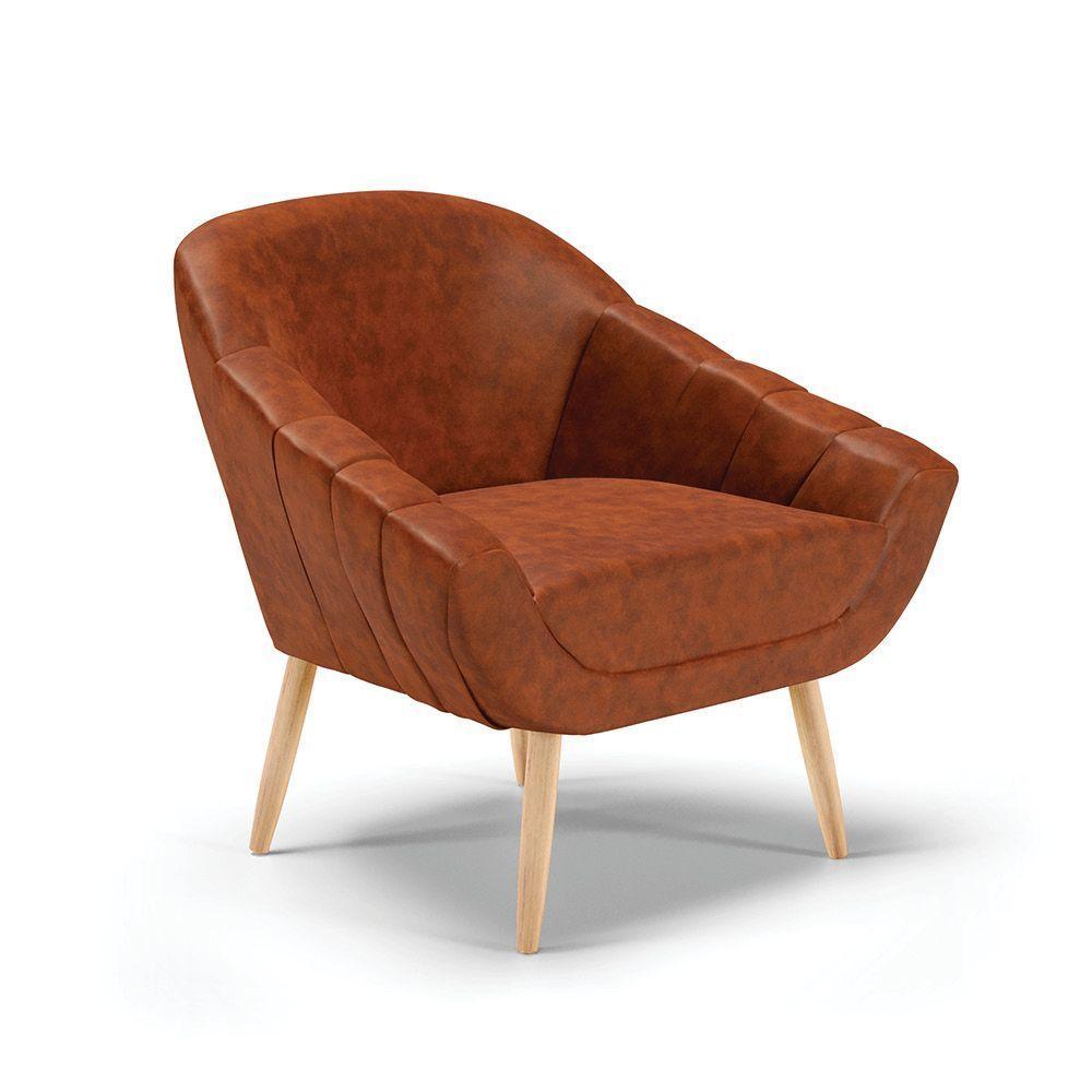 Kit 01 Namoradeira E 02 Poltronas Corano Natural Nozes - 6