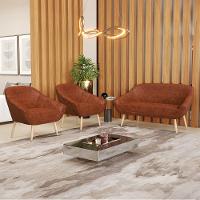 Kit 01 Namoradeira E 02 Poltronas Corano Natural Nozes - 8