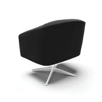 Kit 02 Poltronas Giratória Stella Suede Base Cromada Preto - 5