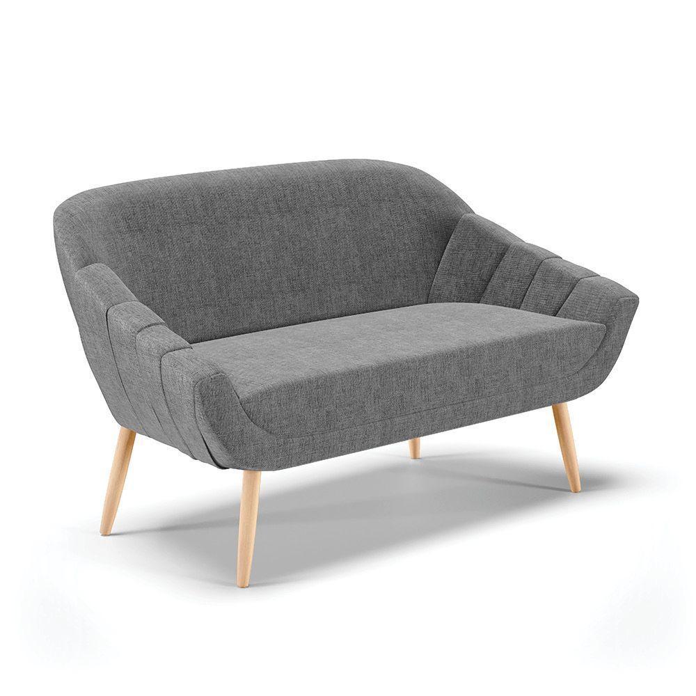 Kit 01 Namoradeira E 01 Poltrona Linho Grafite A26 Natural - 5