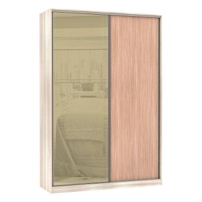 Guarda-Roupa Solteiro Luciane 2 Portas 3 Gavetas Plus 159 Cm Com Espelho Reflecta