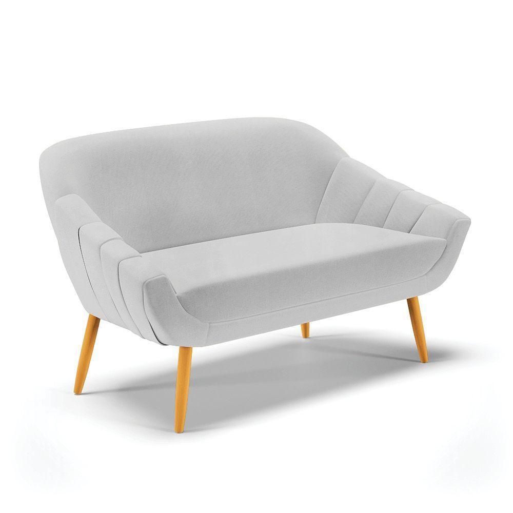 Kit 01 Namoradeira E 01 Poltrona Linho Castanho A05 Cinza - 7