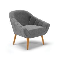 Kit 01 Namoradeira E 01 Poltrona Linho Castanho A26 Grafite - 6