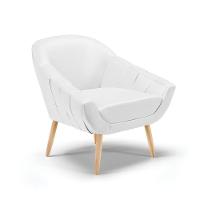 Kit 01 Namoradeira E 02 Poltronas Corino Natural Branco - 6