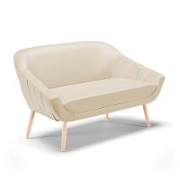 Kit 01 Namoradeira E 02 Poltronas Corino Natural Bege - 7