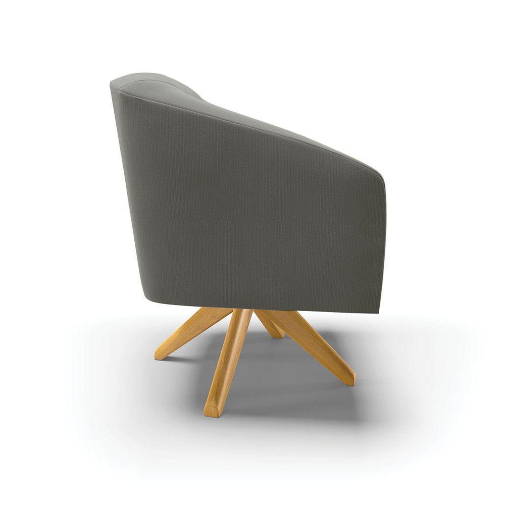 Kit 02 Poltronas Giratória Stella Suede Grafite - 6