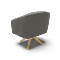 Kit 02 Poltronas Giratória Stella Suede Grafite - 9