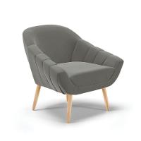 Kit 01 Namoradeira E 02 Poltronas Suede Natural Grafite - 6