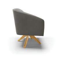 Kit 02 Poltronas Giratória Stella Suede Grafite - 6