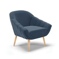 Kit 01 Namoradeira E 02 Poltronas Suede Azul Marinho - 6