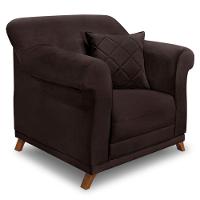 Kit Poltrona E Sofá 2 Lugares 1,80m Marrom Café - 5