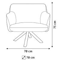 Kit 2 Poltronas Giratórias Base Madeira B-279 Mostarda - 3