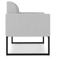 Kit 2 Poltronas Industrial Preta A05 Cinza Claro - 2