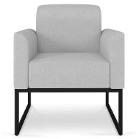 Kit 2 Poltronas Industrial Preta A05 Cinza Claro - 3