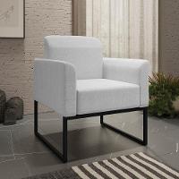 Kit 2 Poltronas Industrial Preta A05 Cinza Claro - 7