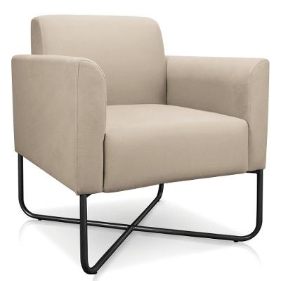 Poltrona Base Industrial X Preta Maressa S03 Bege