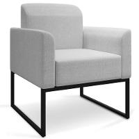 Kit Namoradeira E 2 Poltronas Industrial Preta Cinza Claro - 3