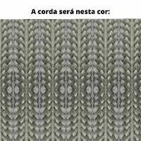 Poltrona Com Braço Navi Algodão Cinza Madeira Cedro Corda Redonda Poliéster Prata - 5