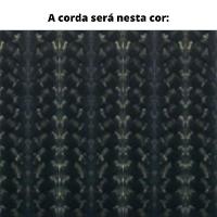 Poltrona Com Braço Luck Algodão Impermeável Branco Madeira Cedro Corda Plana Poliéster Preta - 14