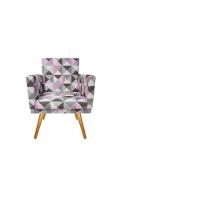 Kit 2 Poltronas Decorativas Nina Sala De Estar Triangulo Rosa - 3