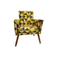 Kit 2 Poltronas Decorativas Nina Sala De Estar Triangulo Amarelo - 5