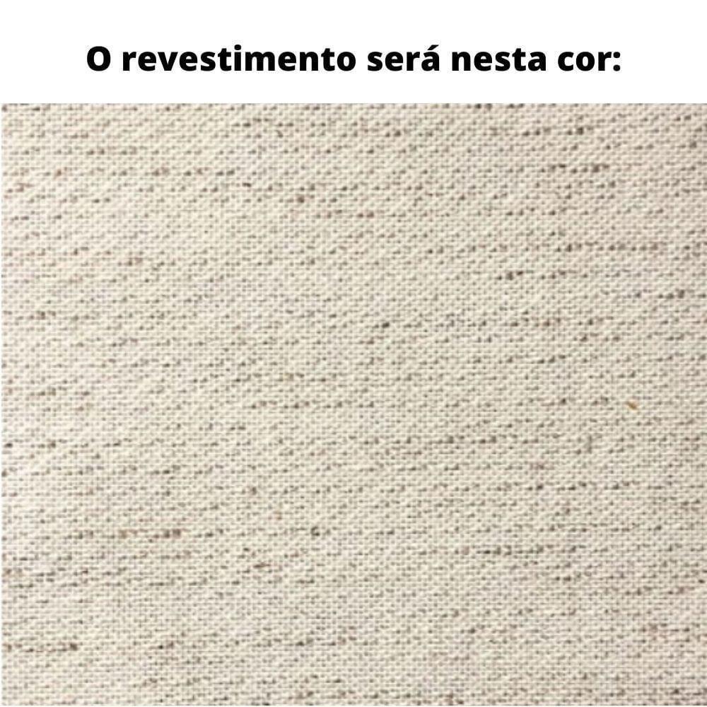 Poltrona Com Braço Cutiê Linho Bege Madeira Cedro Corda Fita Poliéster - 3