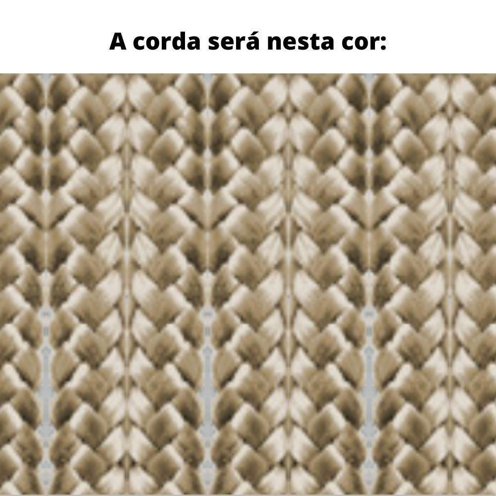 Poltrona Com Braço Acaé Linho Cinza Madeira Cedro Corda Náutica Chata Poliéster Rami - 5