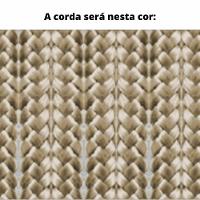 Poltrona Com Braço Moza Linho Bege Madeira Cedro Corda Náutica Redonda Poliéster Rami - 5