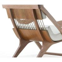 Poltrona Com Braço Moza Linho Bege Madeira Cedro Corda Náutica Redonda Poliéster Rami - 10