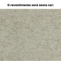 Poltrona Com Braço Pleno Algodão Cinza Madeira Cedro Corda Chata Poliéster Palha - 7