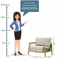 Poltrona Com Braço Pleno Algodão Cinza Madeira Cedro Corda Chata Poliéster Palha - 8