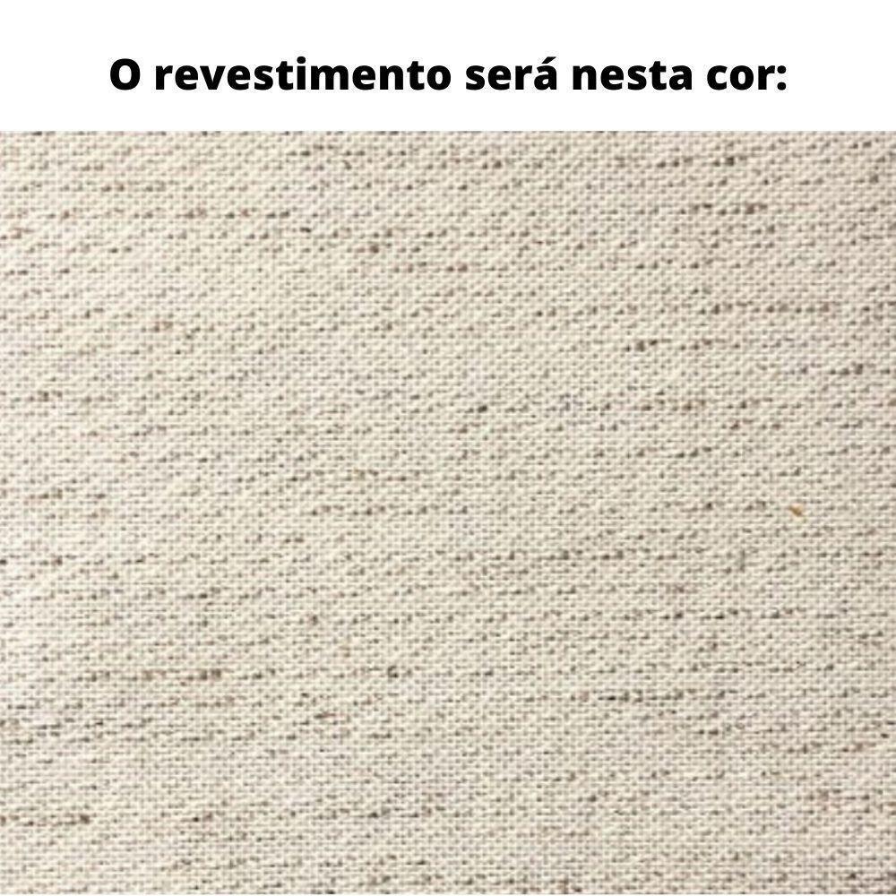 Poltrona Com Braço Pleno Algodão Bege Madeira Cedro Corda a Poliéster Castor - 3