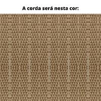 Poltrona Com Braço Pleno Algodão Bege Madeira Cedro Corda a Poliéster Castor