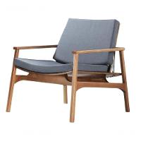 Poltrona Com Braço Ravi Algodão Azul Madeira Cedro Corda Chata Poliéster Azul - 1