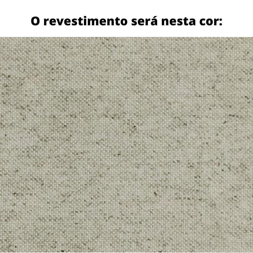 Poltrona Com Braço Pleno Algodão Cinza Madeira Cedro Corda Chata Poliéster Castor - 4