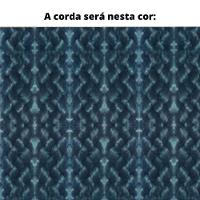 Poltrona Com Braço Pleno Algodão Azul Madeira Cedro Corda Chata Poliéster Azul - 6