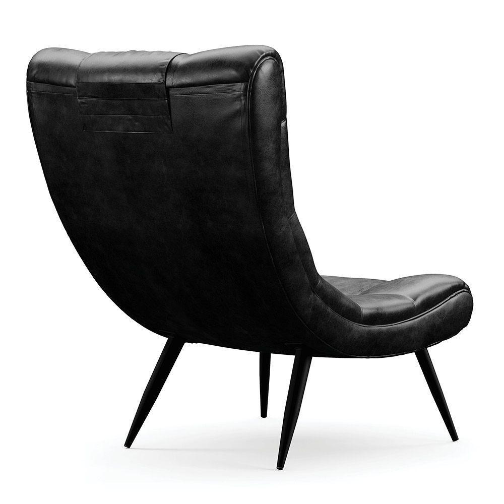 Kit 02 Poltronas Sher Corano Pés Palito De Ferro Cor Preto - 5